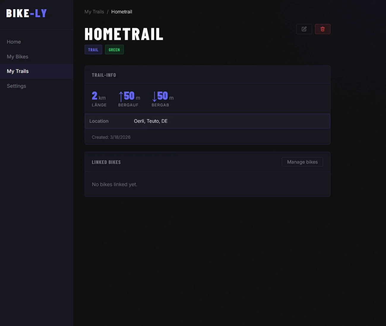 Bike-Ly App – Tyre pressure settings and pressure profiles