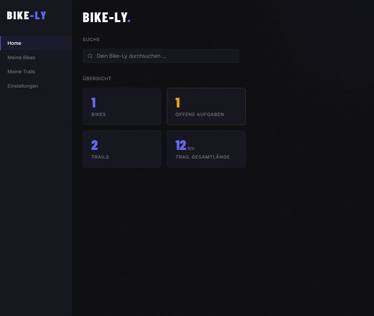 Bike-Ly App – Federungseinstellungen für Gabel und Dämpfer