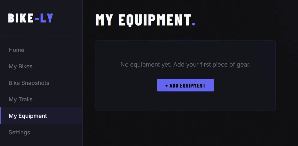 Bike-Ly My Gear screen